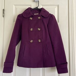 Purple Pea Coat - Hydraulic